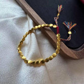 Handmade Tibetan Lucky Rope Bracelet With Copper Beads - Cerapoet